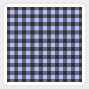 Dark Blue Gingham Pattern Sticker